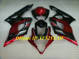 Hi-Quality Injection Mould Fairing kit for SUZUKI GSXR1000 K5 05 06 GSXR 1000 2005 2006 ABS Red black Fairings set+Gifts SE18