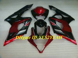 Hi-kalite enjeksiyon kalıp kaporta kiti SUZUKİ GSXR1000 K5 05 06 GSXR 1000 2005 2006 ABS Kırmızı Siyah Grenaj seti + Hediyeler SE18