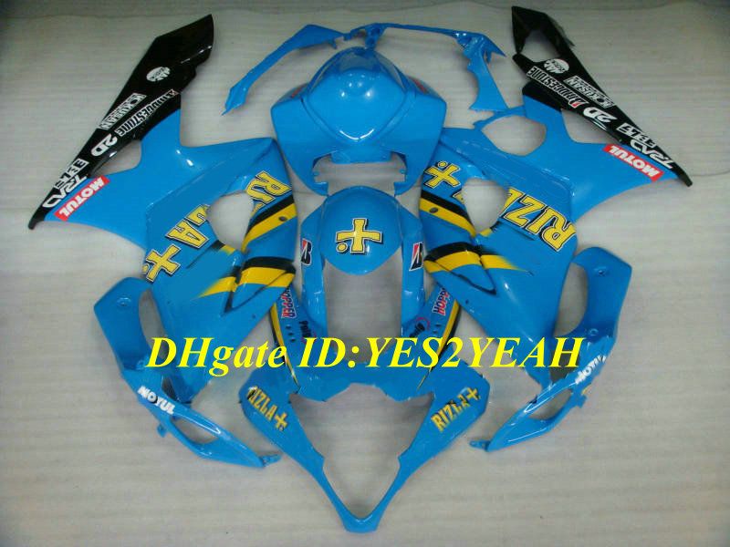 Kit de carénage de moulage par injection de haute qualité pour SUZUKI GSXR1000 K5 05 06 GSXR 1000 2005 2006 Ensemble de carénages bleus en plastique ABS + cadeaux SE19