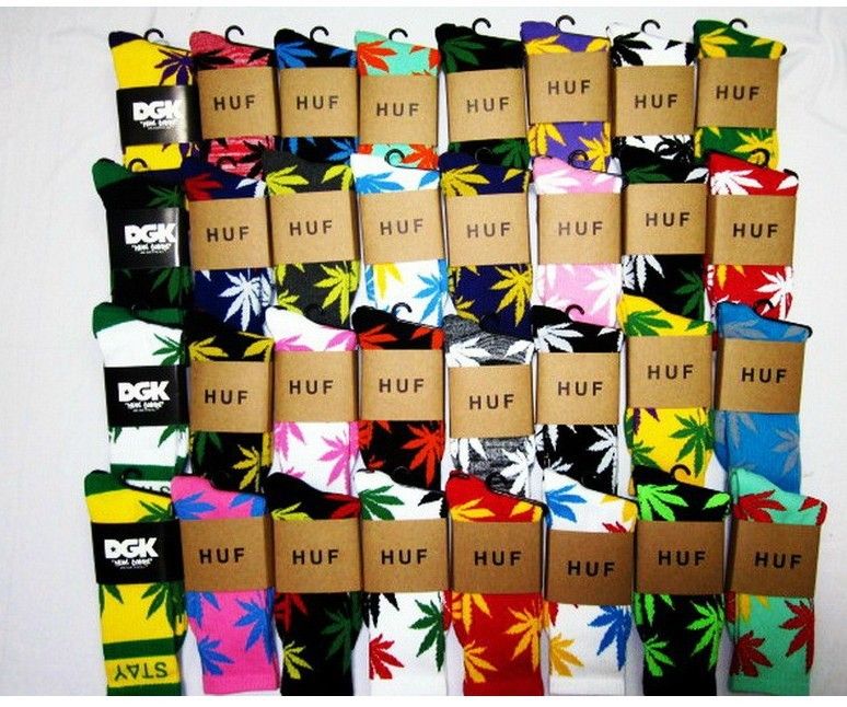 Huf Plant Life Socks Wholesale Price Weed Factory Supply Can Offer OEM Pot Leaf Socks Tiffs 420