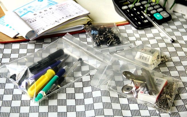 Gratis EMS DHL Dikker 5 cm * 7cm Duidelijke hersluitbare plastic PE ZIP Lock tassen voedsel opslag sieraden ringen oorbellen tassen