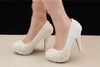 Free Shipping Wedding White High Heel Bridal Dress Evening Party Prom Shoes Bridesmaid Shoes Gorgeous Formal Dress Shoes
