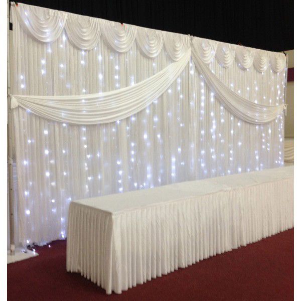 Pure Silk Wedding Backdrop With Pure Swag And Decor Wedding