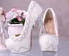 Chaussures de robe de mariée de mariage blanc sur mesure Super haut talon 14 cm mode dame chaussures Match fête d'anniversaire femme soirée bal pompes