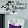 Be Your Own Kind Beautiful DIY Art Black Flower Vine Wall Sticker Decor Decal