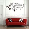 Var din egen typ vacker DIY Art Black Flower Vine Wall Sticker Decor Dekal