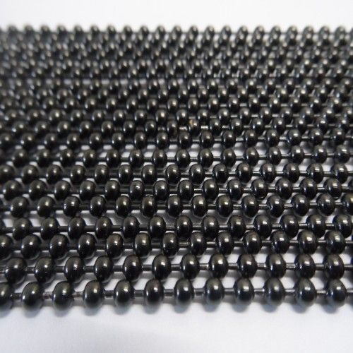 Zwart 20 meter roestvrij stalen kogelketen sieraden vinden 1,5 mm / 2 mm / 2,4 mm / 3,2 mm / 4 mm in bulk