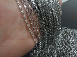 in bulk Lot 5 Metre on sale Fashion Jewellery Finding Square Box Link Chain Stainless steel DIY jewlery Marking 2.5mm wide Silver Shiny