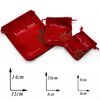 free shipping30pcs lot red color mix size14cm11cm 11cm8cm 8cm6 velvet drawstring jewelry bag christmas wedding gift bag bag only