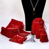 free shipping30pcs lot red color mix size14cm11cm 11cm8cm 8cm6 velvet drawstring jewelry bag christmas wedding gift bag bag only