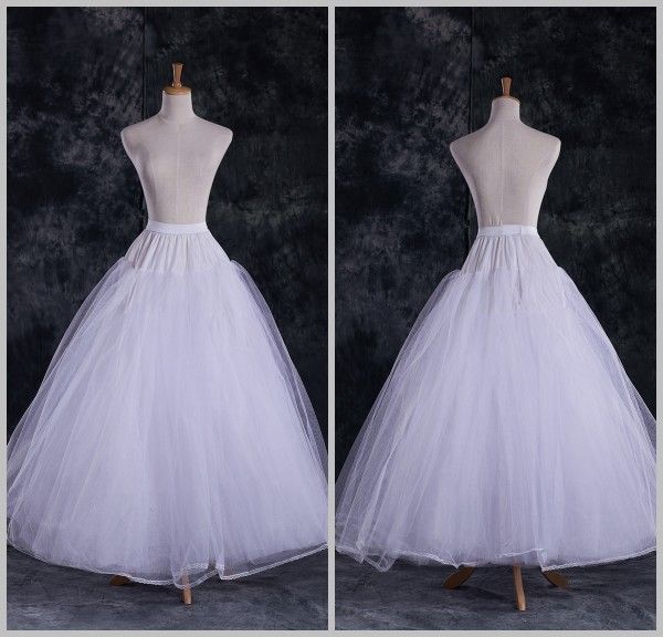 DL09757 Vente en gros pas chers A Line Tulle Bridal Petticoats De Mariage Réseaux Crinolines Accessoire de mariée avec doublure complète