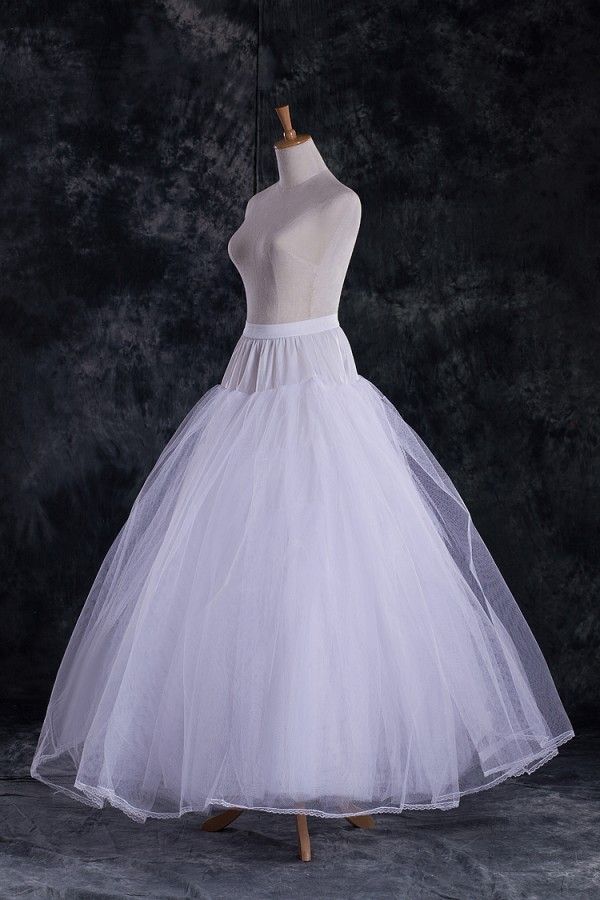 Jupon de mariée en Tulle, ligne A, bon marché, sous-jupe de mariage, Crinolines, accessoire de mariée avec doublure complète, DL09757, 4147834