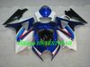 Kit de Carenagem Motocicleta personalizado para SUZUKI GSXR1000 K7 07 08 GSXR 1000 2007 2008 ABS Top branco azul Carenagens set + Presentes SX06