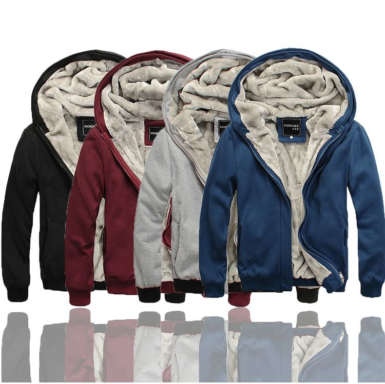 NEW Mens Sherpa Lined Faux Fur Thickened Thick Winter Warm Fleece