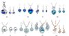 925 Juegos de joyas de cristal austriacos plateados chapados en australia Rhinestones de boda nupcial Gemstone Joyería de oro Pendientes Africanos Set 868