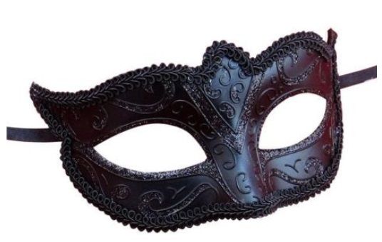 Kvinnor Flickor Sexig Black Lace Edge Venetian Masquerade Hallowmas Mask Masquerade Masker med Shining Glitter Mask Dance Party Mask