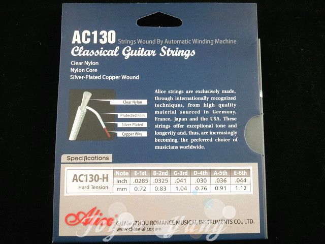 Alice AC130 Жесткий натяжение нейлоновые классические гитарные струны отличные чистые нейлоновые струны WOLOST 2763700