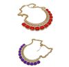 Nieuwe Collectie Geometrische Crystal Chockers Kettingen Hangers Gem Vintage Stijl Verklaring Multicolor Legering Lagen Sieraden Ketting 6 stks / partij