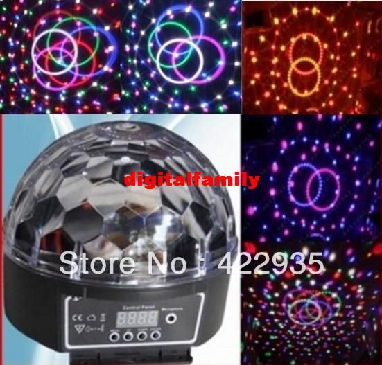 

Led 6*3W Channel DMX512 Control Digital LED RGB Crystal Magic Ball Effect Light DMX Disco DJ Stage Bulb