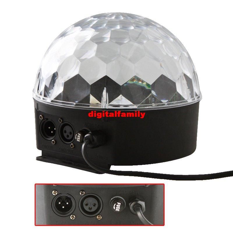 6 Channel DMX512 Control Digital LED RGB Crystal Magic Ball Effect Light DMX Disco DJ Stage Lighting wholesale