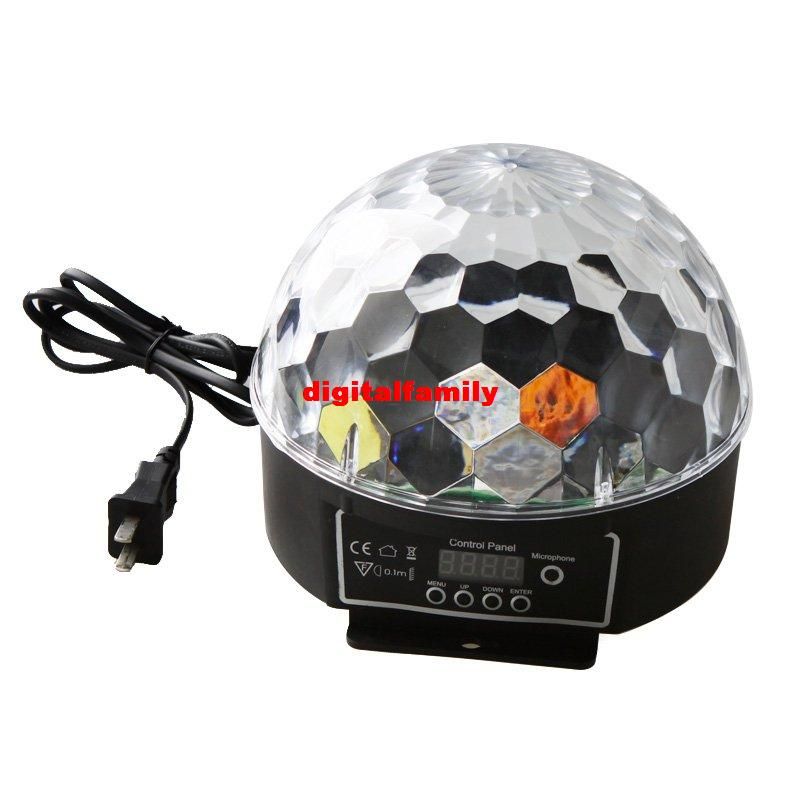 6 kanaal DMX512 Controle Digitale LED RGB Crystal Magic Ball Effect Light DMX Disco DJ Stage Verlichting Gratis Verzending Groothandel