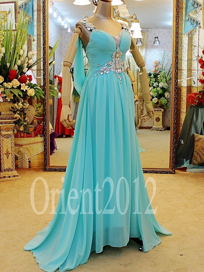 Charming Amazing Prom Dress Swarovski Crystal A Line V Neck Yellow ...