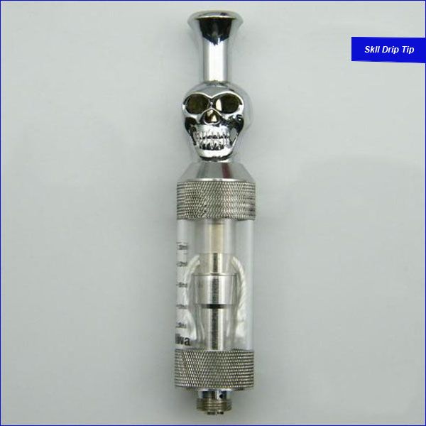 Hotselling metal Drip Tips Skull head Drip tip Metal Mouthpieces for CE4 CE5 CE6 Clearomizer VIVI Nova DCT2 Atomizer Electronic Cigarette