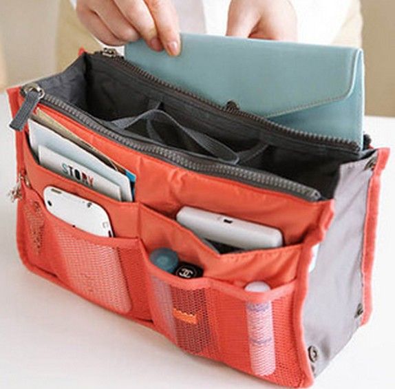 Makeup Bag Purse Cosmetic MP3/Mp4 Phone Storage Organizer Sundry Bags Cosmetics Bags Multi Two Zipper Bag