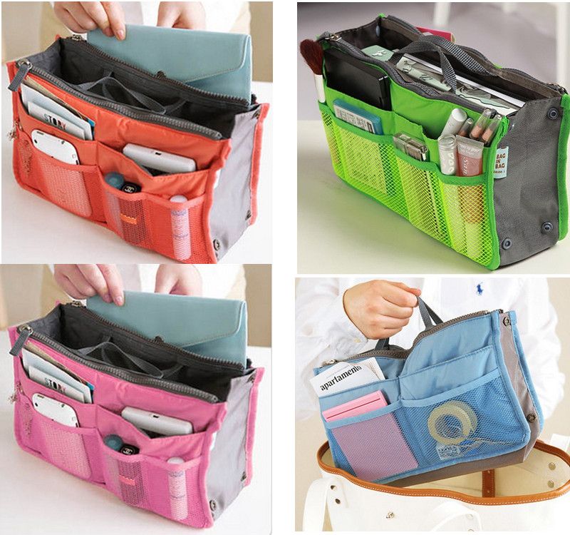 Makeup Bag Purse Cosmetic MP3/Mp4 Phone Storage Organizer Sundry Bags Cosmetics Bags Multi Two Zipper Bag Factory Price