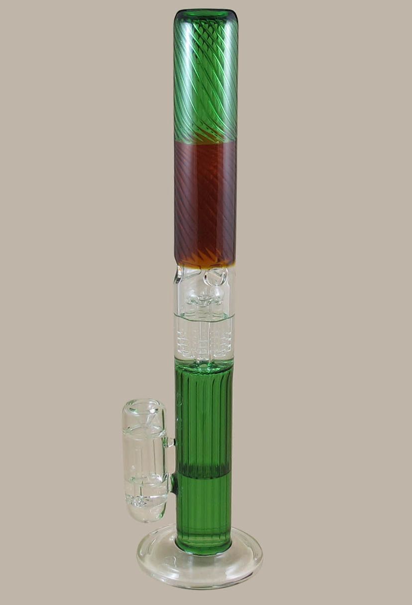 Co Joint Bubbler Hand Blown Glass Bottle Height 47cm From