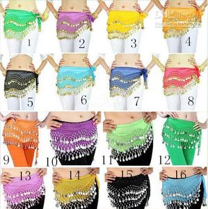 12 Colors Rows Coins Belly Egypt Dance Hip Skirt Scarf Wrap Belt Costume