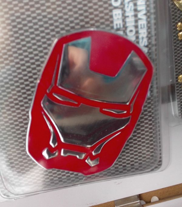 3D Metal Iron Man Car Rear Emblem Black & Red 6.5cm Cool Vehicle Decal