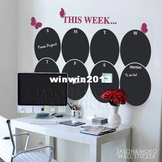 wholesale new products chalkboard weekly planner butterfly