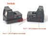 Tactical Trijicon Style RMR Red Dot Sight Reflex con interruttore