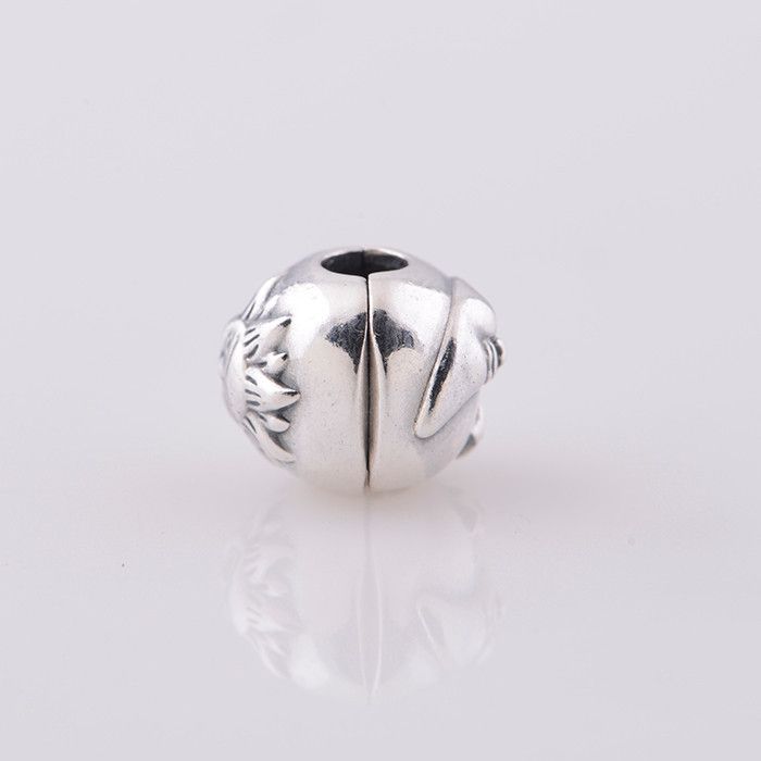 100% S925 Sterling Silver Night & Day Clip Charm Bead Fits European Pandora Jewelry Bracelets Necklaces & Pendants
