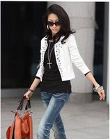 Wholesale Factory price New Lady s Long Sleeve Shrug Suits small Jacket Fashion Cool Women s Rivet Coat With Colors