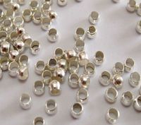hot1000pcs Wholesale Silver//Gold//Black//Bronze Plated Tube Crimp End Beads 2mm US