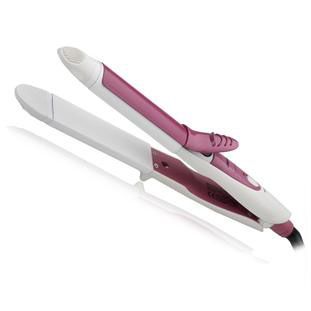 2 In 1 Pink Red Purple Hair Straightener Curling Iron 110v 240v