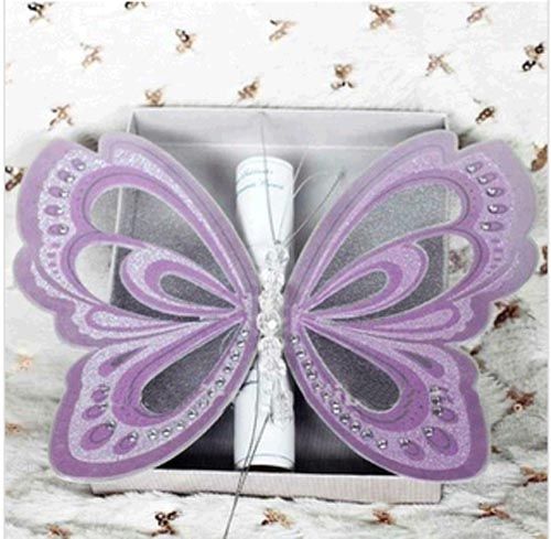 asian handmade purple butterfly