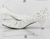 New Handmade Fashion Lady Dress Wedding Bridal Shoes Pearl Low Heel Comfortable Evening Party Prom Shoes Wedding Gown Shoes