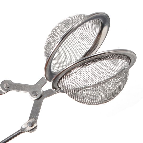 2020 Loose Spring Spoon Tea Mesh Ball Infuser Filter Teaspoon Squeeze