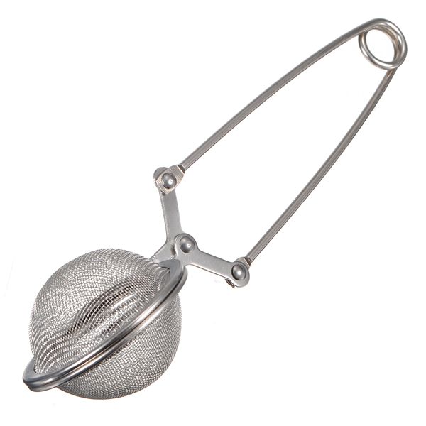 2020 Loose Spring Spoon Tea Mesh Ball Infuser Filter Teaspoon Squeeze