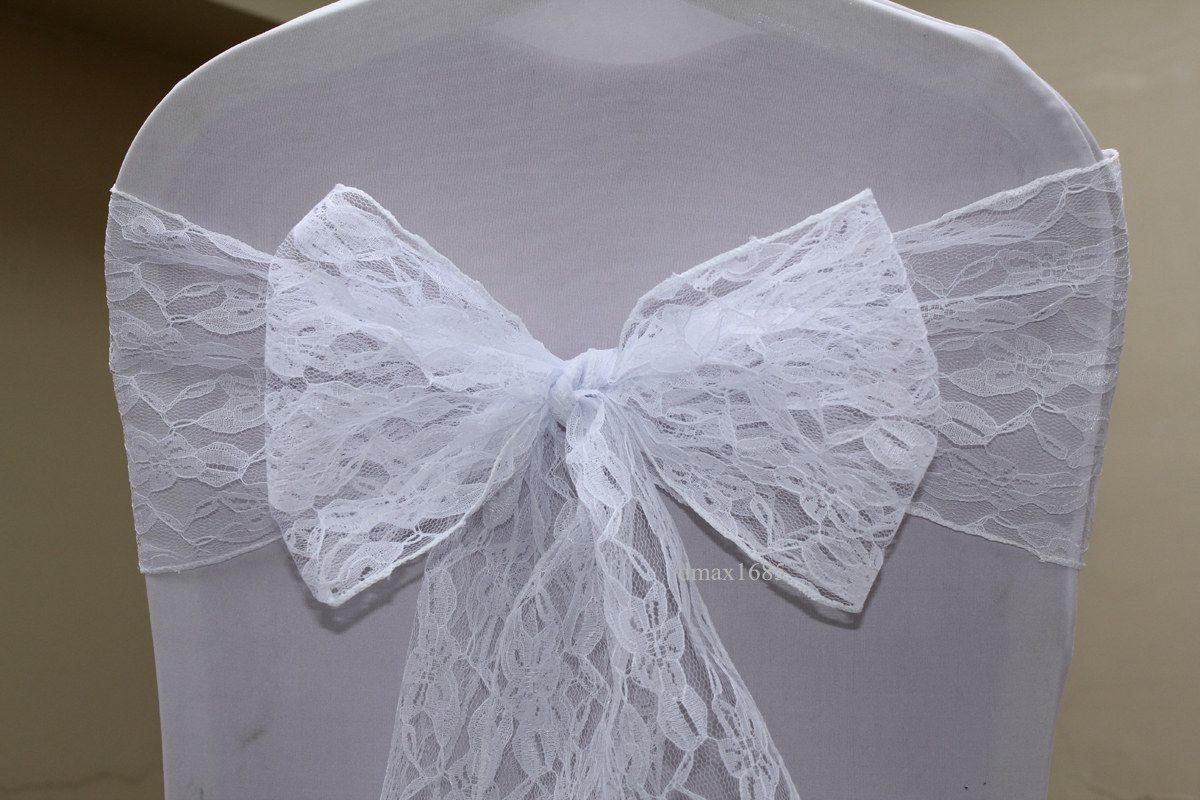 White Lace Chair Sashes For Wedding Event &Party ...