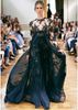 Demure Zuhair Murad Crew A Line Gray Chiffon Long Sleeve Lace Party Evening Prom Dresses For Special Occasion Custom Made1706289