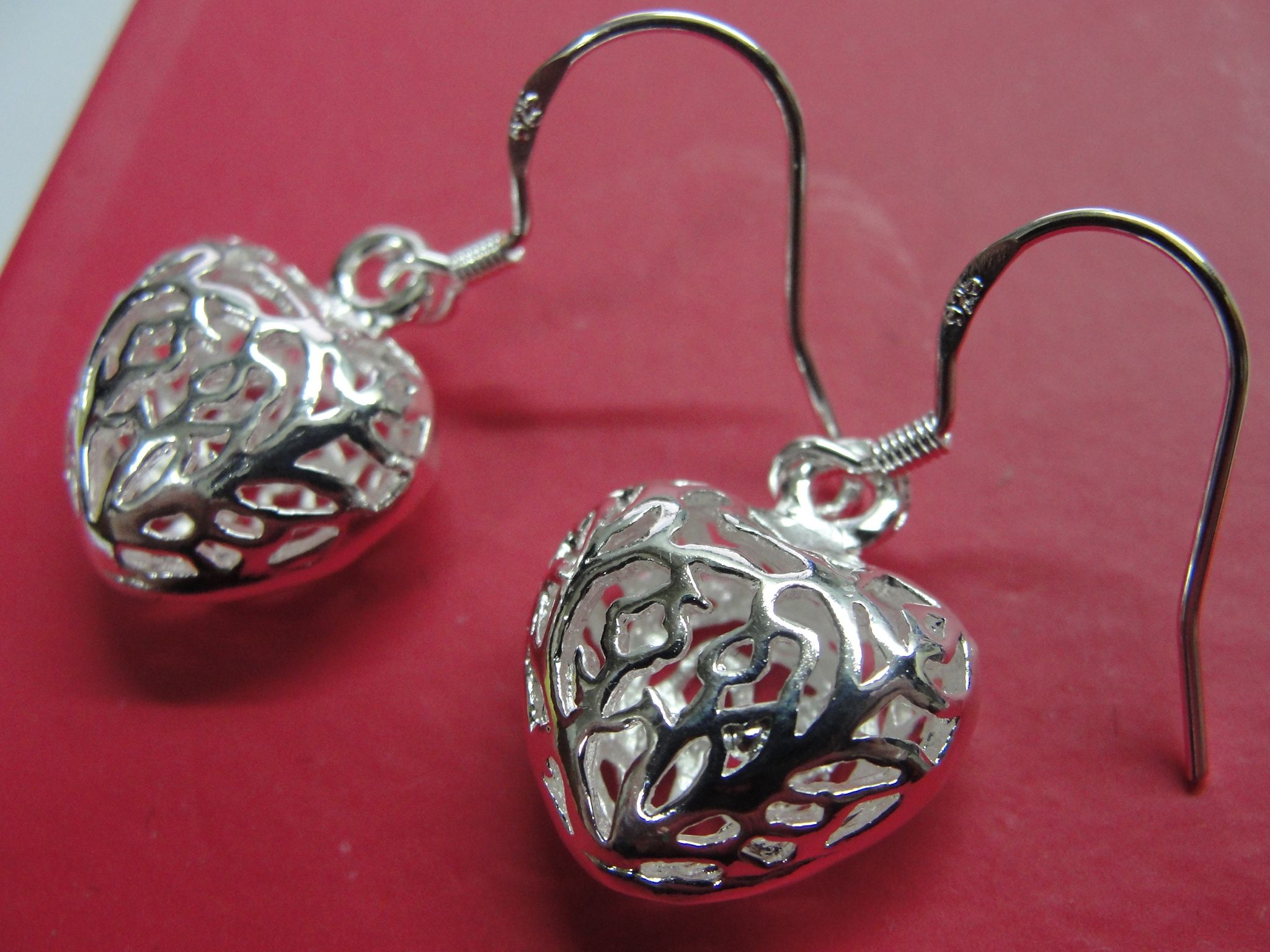 Hart sieraden sieraden sets 925 zilveren kettingen oorbellen set mode ontwerp fabriek prijs beste geschenken / 