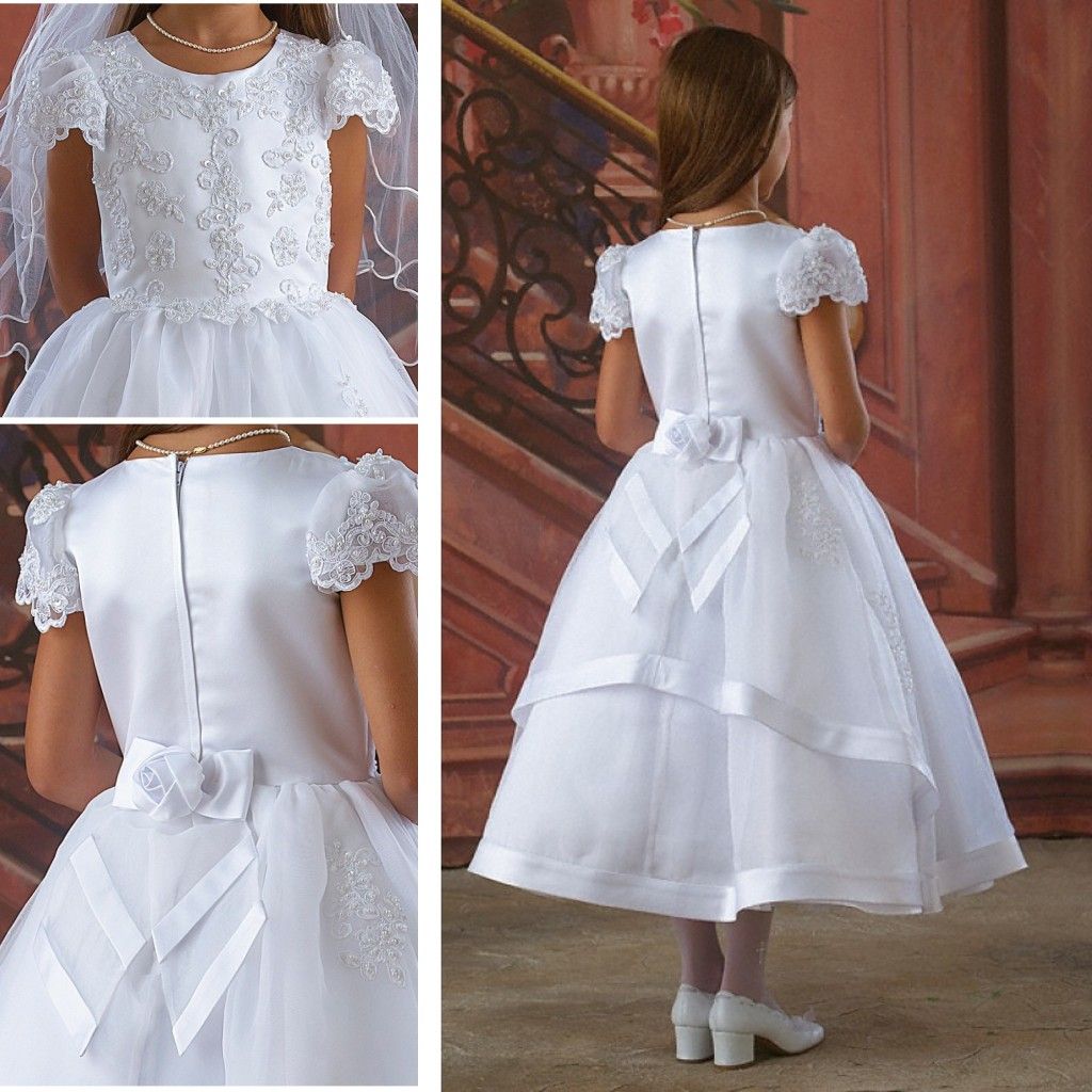 tea length flower girl dresses uk