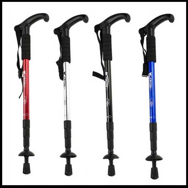 New Adjustable Anti Shock Trekking Walk Stick Crutches Hiking Cane Walking Pole Black Diamond