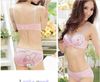 Cute little chest thick section cat pink cotton girls underwear Bra Set