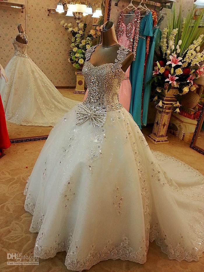 Acquista Incredibile 2019 Abiti Da Sposa Di Cristallo Di ...