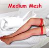 Free Ship 20 Pairs Medium Mesh Small Mesh Sexy Womens Sheer Lace Top Silicone Band Stay Up Thigh High Stockings Pantyhose lingerie
